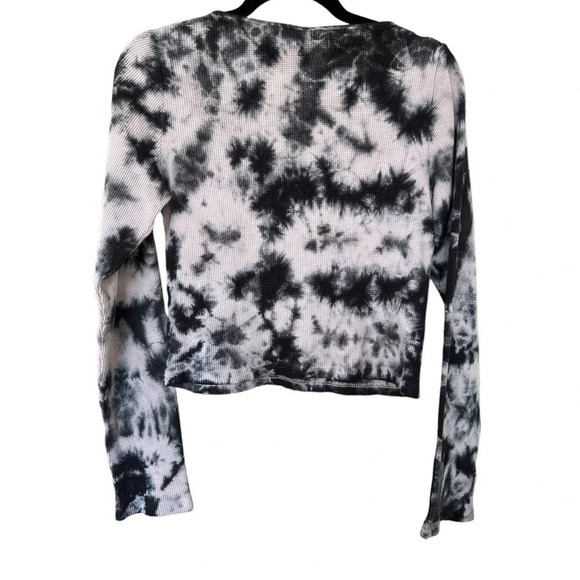 PINK Victoria Secret Women's Tie Dye Waffle Weave LS Top Size XL - Picture 6 of 7